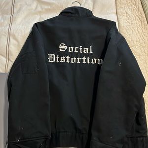 Vintage Social Distortion dickies jacket- quilted inside